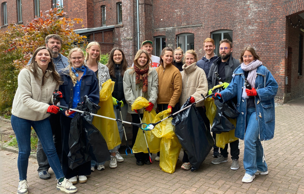 Grubengold Team beim Clean-Up nach der Arbeit